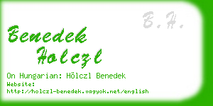 benedek holczl business card