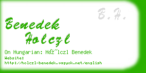 benedek holczl business card